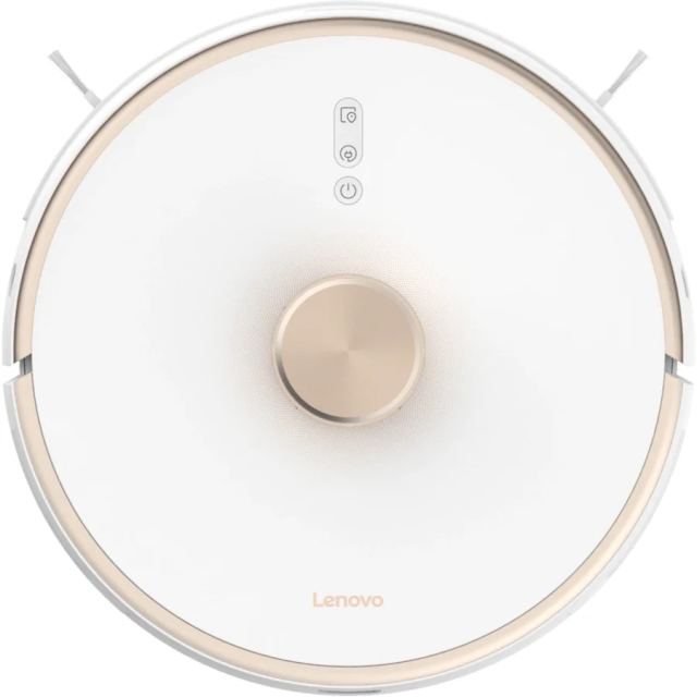 Lenovo Aspirator robot LENOVO T1S, 0.4l, autonomie max 150 min, Wi-Fi, functie mop, alb-auriu